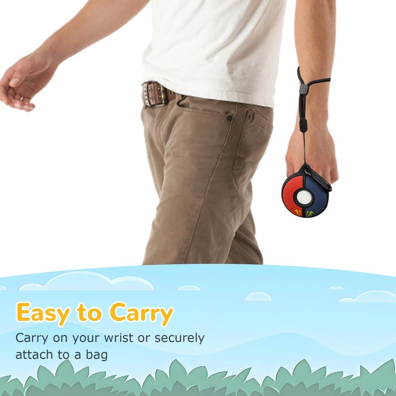 Chanvoo Silicone Protective Case for Poke GO Plus + (2023) with Keychain & Wrist Strap, Soft Skin Cover Shell - Black - Image 3